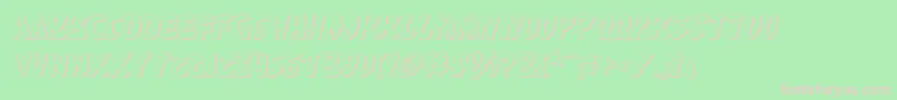 Katanfs-Schriftart – Rosa Schriften auf grünem Hintergrund