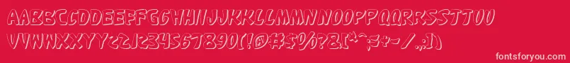 フォントKatanfs – 赤い背景にピンクのフォント