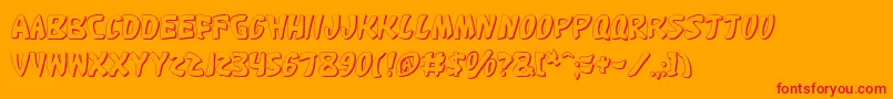 Katanfs Font – Red Fonts on Orange Background