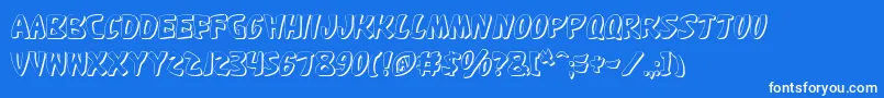 Katanfs Font – White Fonts on Blue Background