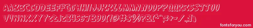 Katanfs Font – White Fonts on Red Background
