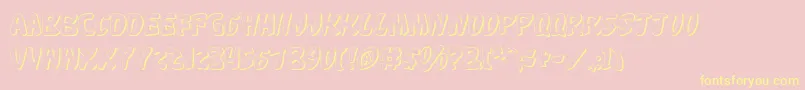 Katanfs Font – Yellow Fonts on Pink Background
