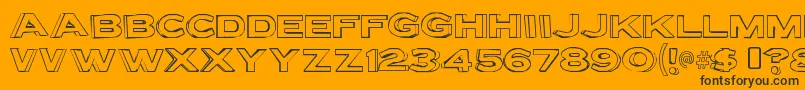 LettersetbRegular Font – Black Fonts on Orange Background