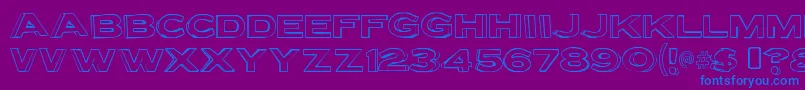 LettersetbRegular Font – Blue Fonts on Purple Background