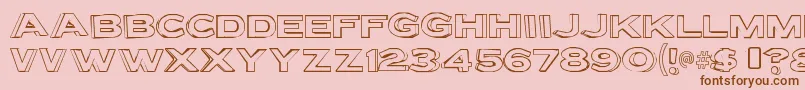 LettersetbRegular Font – Brown Fonts on Pink Background