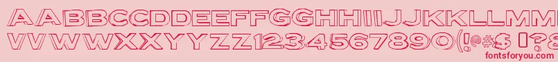 LettersetbRegular Font – Red Fonts on Pink Background