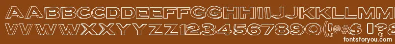 LettersetbRegular Font – White Fonts on Brown Background