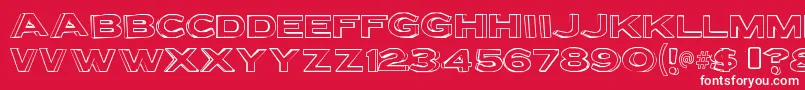 LettersetbRegular Font – White Fonts on Red Background