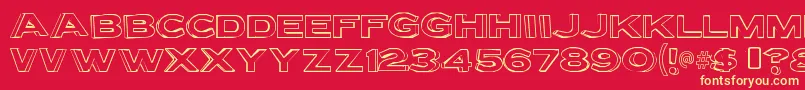 LettersetbRegular Font – Yellow Fonts on Red Background