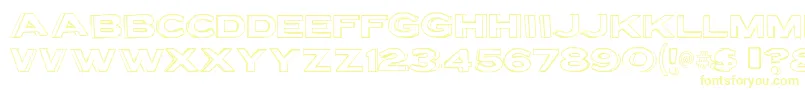 Czcionka LettersetbRegular – żółte czcionki