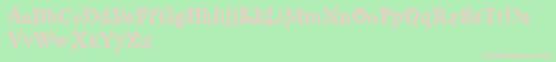 VtksBlackLabelNormalFilete Font – Pink Fonts on Green Background