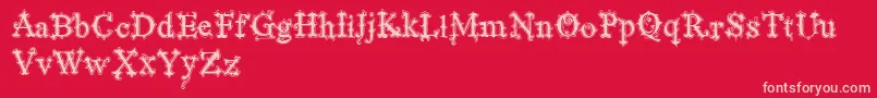 VtksBlackLabelNormalFilete Font – Pink Fonts on Red Background