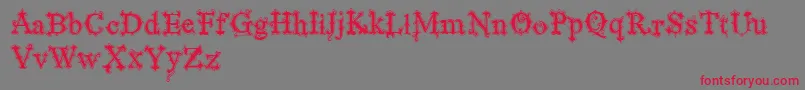 VtksBlackLabelNormalFilete Font – Red Fonts on Gray Background