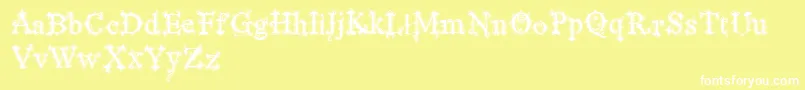 VtksBlackLabelNormalFilete Font – White Fonts on Yellow Background