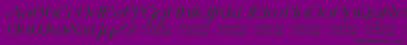 フォントVailsnickItalicDemoVersion – 紫の背景に黒い文字