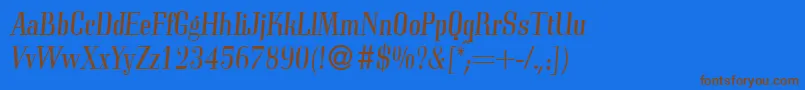 C794RomanItalic Font – Brown Fonts on Blue Background