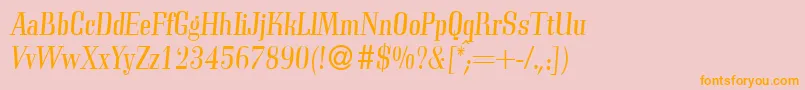 C794RomanItalic Font – Orange Fonts on Pink Background