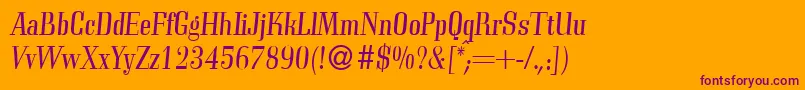 C794RomanItalic Font – Purple Fonts on Orange Background