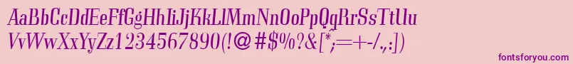 C794RomanItalic Font – Purple Fonts on Pink Background