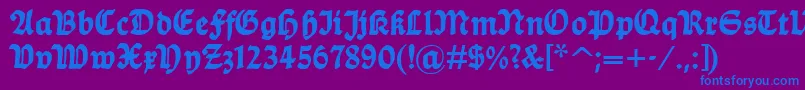 Balladehf Font – Blue Fonts on Purple Background