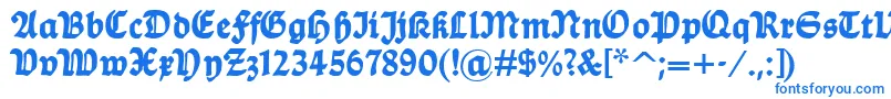 Balladehf Font – Blue Fonts on White Background