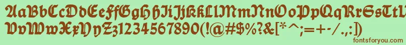 Balladehf Font – Brown Fonts on Green Background