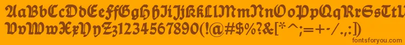 Balladehf Font – Brown Fonts on Orange Background