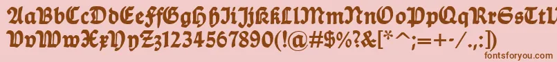 Balladehf Font – Brown Fonts on Pink Background