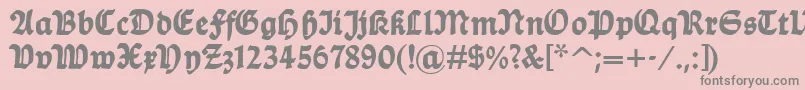 Balladehf Font – Gray Fonts on Pink Background