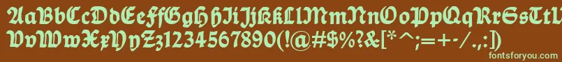 Balladehf Font – Green Fonts on Brown Background