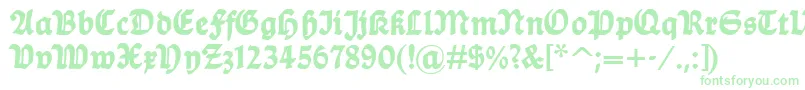 Balladehf Font – Green Fonts on White Background