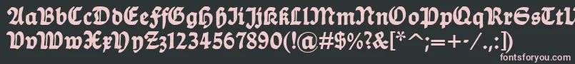 Balladehf Font – Pink Fonts on Black Background