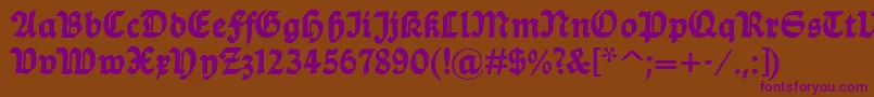 Balladehf Font – Purple Fonts on Brown Background