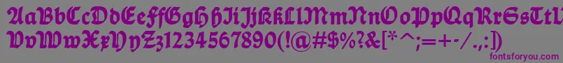 Balladehf Font – Purple Fonts on Gray Background