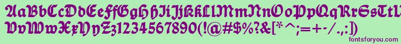 Balladehf Font – Purple Fonts on Green Background