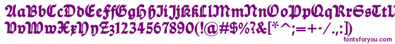 Balladehf Font – Purple Fonts on White Background