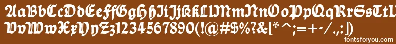 Balladehf Font – White Fonts on Brown Background