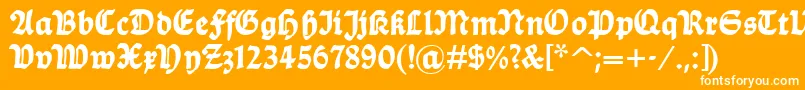 Balladehf Font – White Fonts on Orange Background