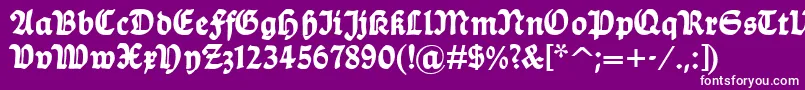 Balladehf Font – White Fonts on Purple Background