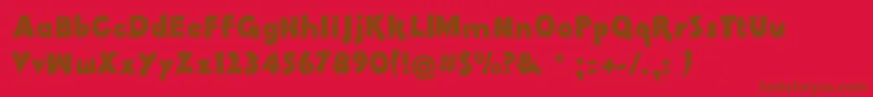 Pachyder Font – Brown Fonts on Red Background