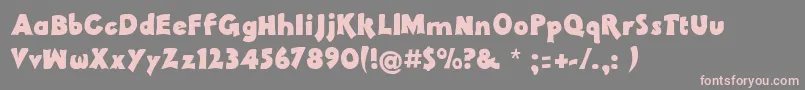 Pachyder Font – Pink Fonts on Gray Background