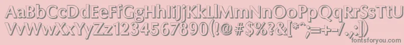 フォントColumbiashadowBold – ピンクの背景に灰色の文字