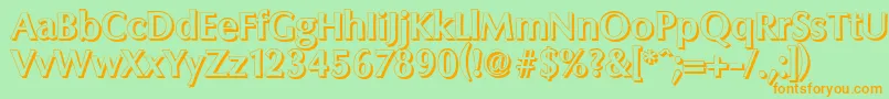 ColumbiashadowBold Font – Orange Fonts on Green Background