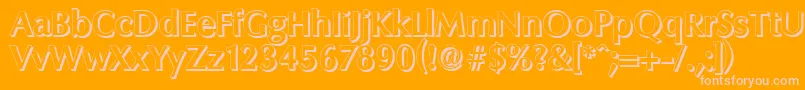 ColumbiashadowBold-Schriftart – Rosa Schriften auf orangefarbenem Hintergrund