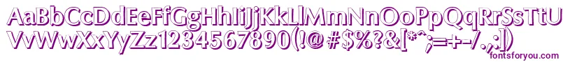 ColumbiashadowBold Font – Purple Fonts on White Background
