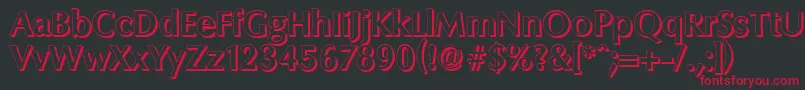 ColumbiashadowBold Font – Red Fonts on Black Background