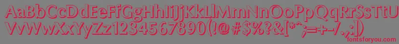 ColumbiashadowBold Font – Red Fonts on Gray Background