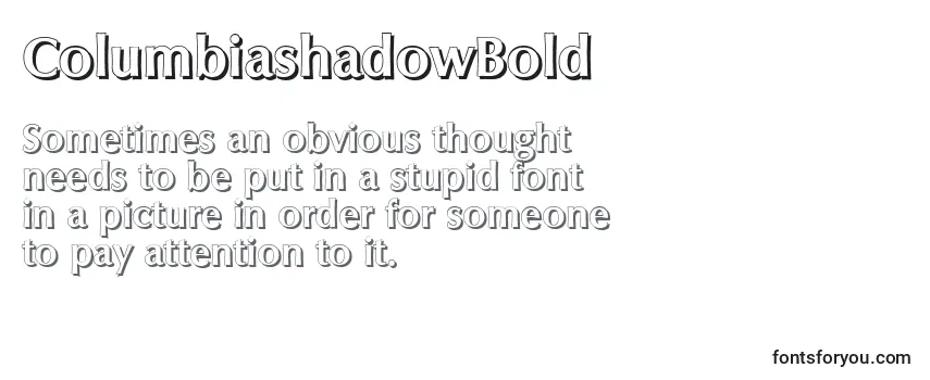 ColumbiashadowBold-fontti