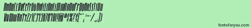 HighriseBbItalic-Schriftart – Schwarze Schriften auf grünem Hintergrund