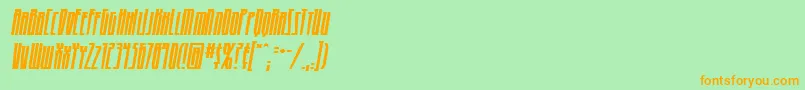 HighriseBbItalic Font – Orange Fonts on Green Background